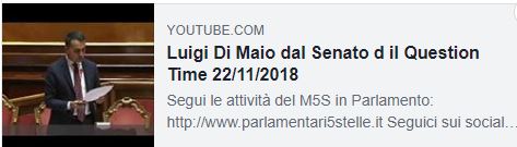 Risposta Di Maio al Senato al Question time  22/11/2018