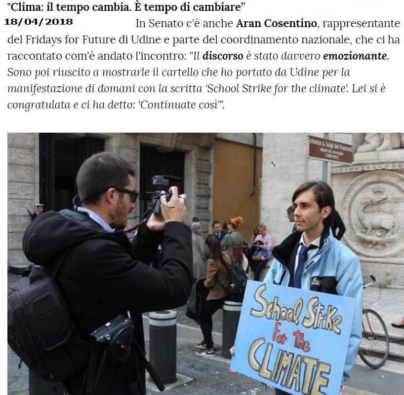 Aran Cosentino al Parlamento