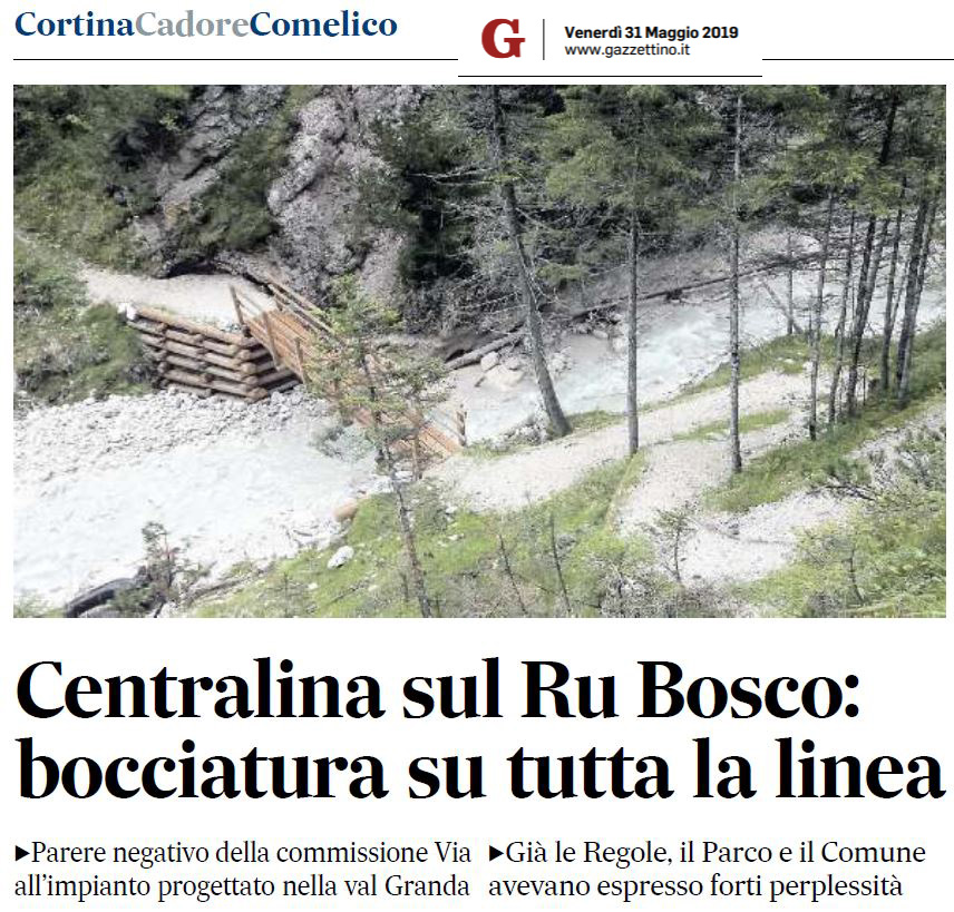 Centralina Ru Bosco - NO della VIA