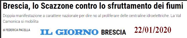 Il Giorno - Lo scazzone contro lo sfruttamento dei fiumi