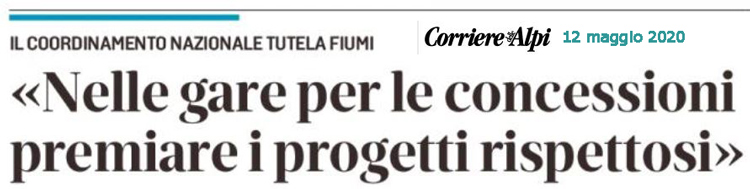 Corriere delle Alpi - Regione, nuove concessioni grande idroelettrico