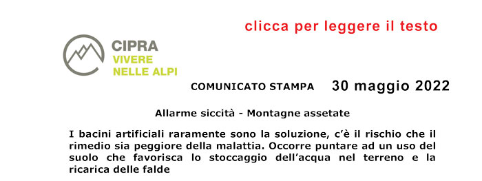 CIPRA - siccità in montagna