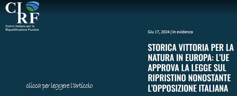 CIRF - Storica vittoria Rinaturazione ambiente